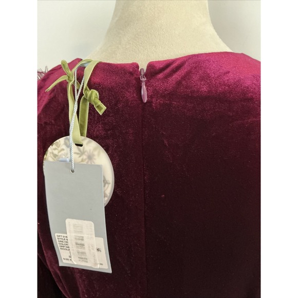 Antonio Melani × Nicola Bathie Helen Velvet Maxi Dress Size 6 Preppy Formal NWT - Picture 8 of 16